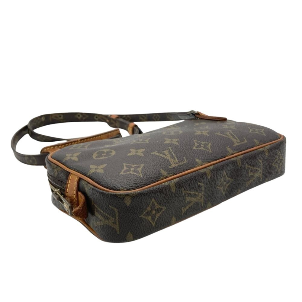 LOUIS VUITTON Authentic Brown Monogram Canvas Pochette Shoulder Bag - Picture 4 of 11